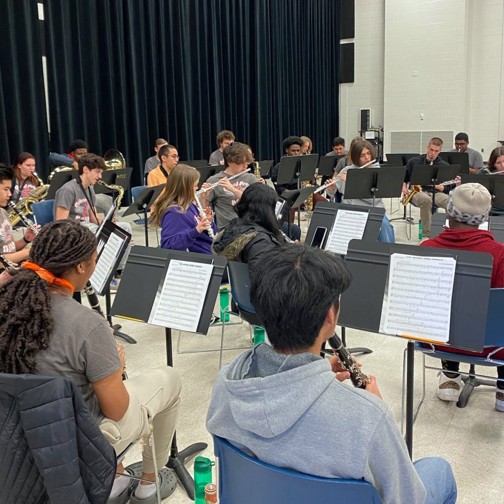 Local high school students gather to practice for VGCC's 2023 Youth Honor Band