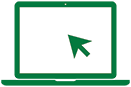 icon of a computer with an arrow curser in the middle of the screen.